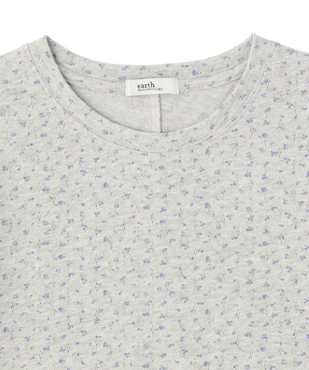 earth music&ecology アイレットミニ裏毛Tシャツ Gray Mixture