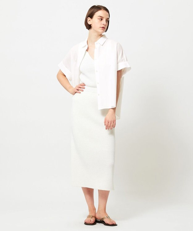 BEIGE， COME / タイトスカート White