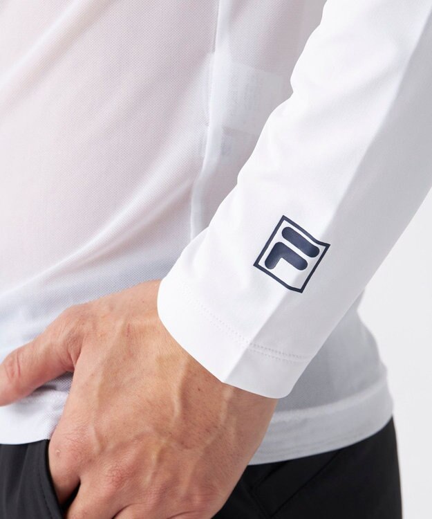 FILA GOLF／marie claire 【FILA GOLF】袖接触冷感Ｖネックインナー ホワイト
