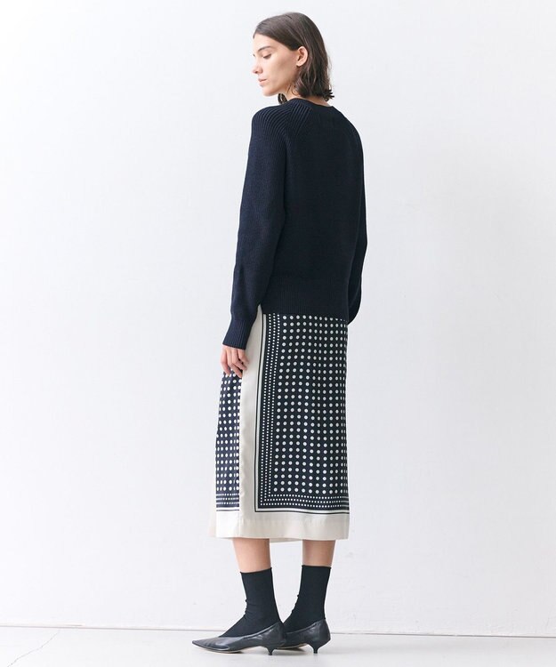 BEIGE， HELIODOR / スポンディッシュマリンボタンニット Navy