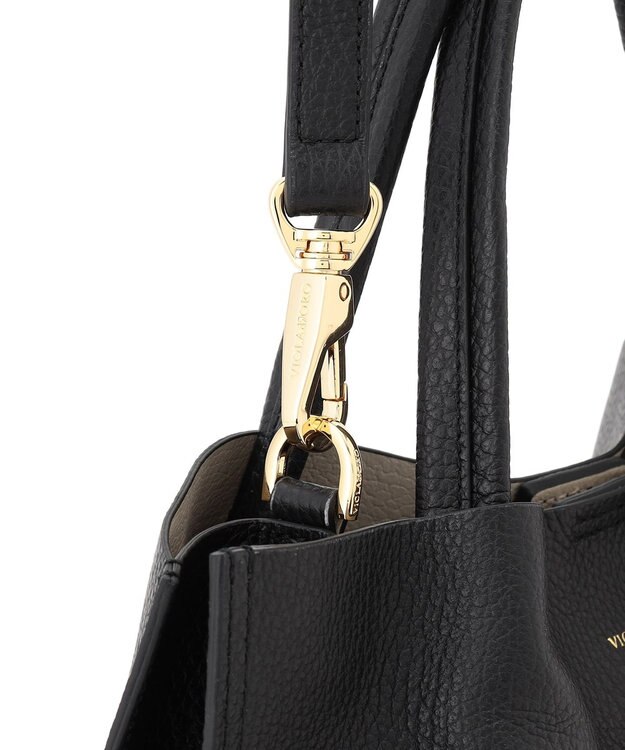 23区 【先行予約】VIOLAd'ORO イタリアンWフェイスレザー トートバッグ ブラック系