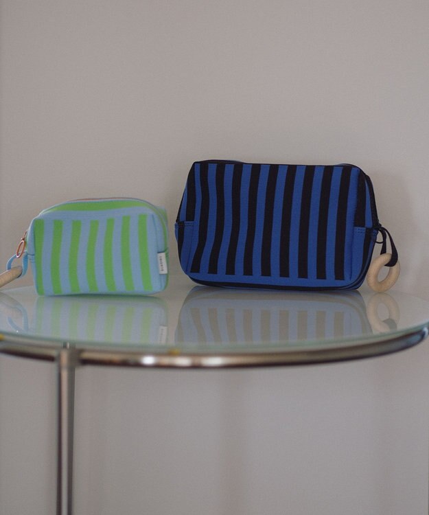 TRICOTE ストライプポーチ小 42GREEN