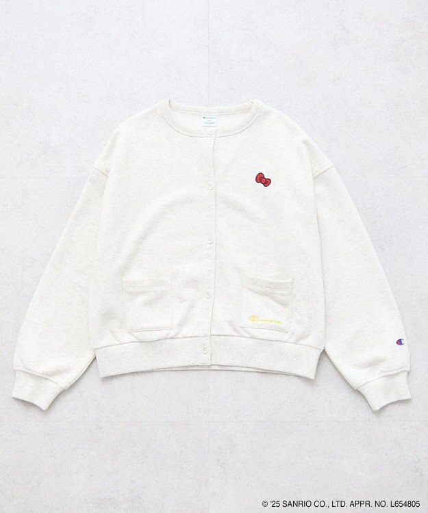 earth music&ecology チャンピオン　ハローキティ×ｅｍａｅ裏毛カーディガン Oatmeal