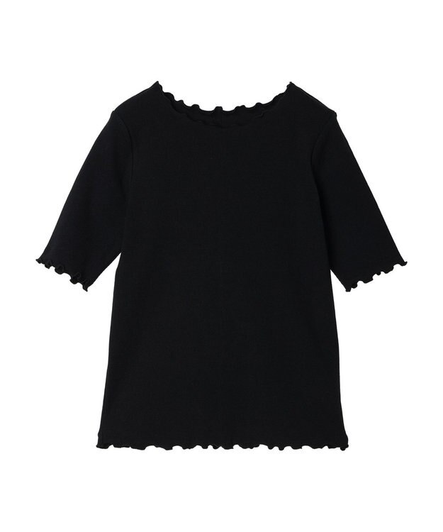 earth music&ecology メロ－リブプルオーバー Black