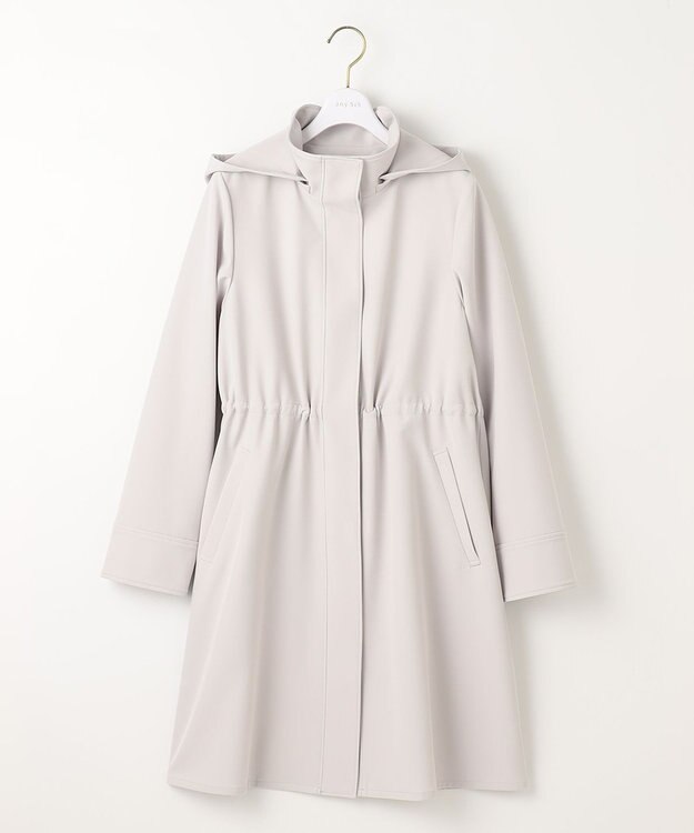 ANY SIS 【2WAY】フーデットロング アウター ライトグレー