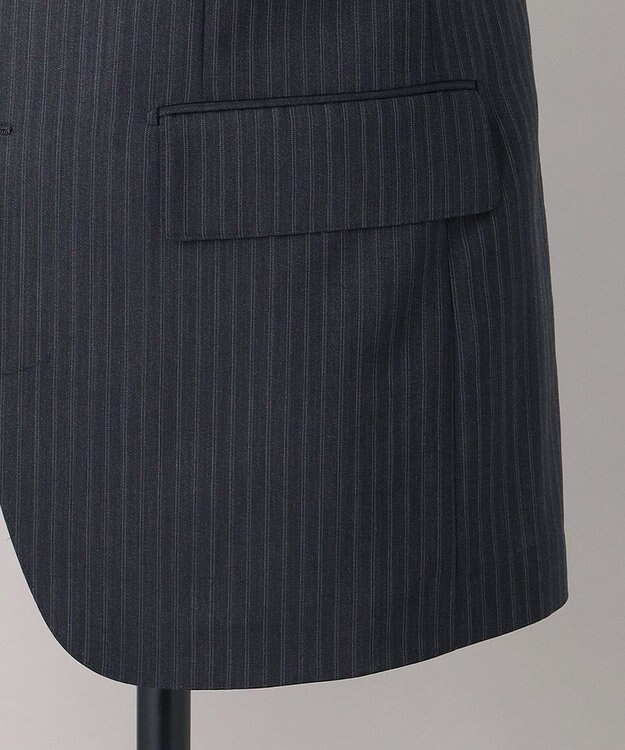 GOTAIRIKU 【御幸毛織】Superio160 ウールモヘヤシルクカシミヤ　スーツ（グレーストライプ） グレー系1