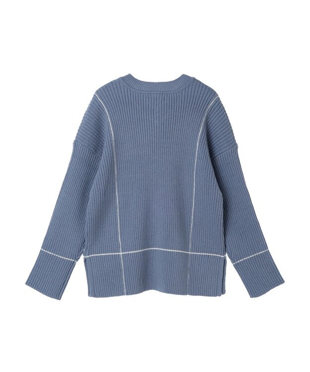 Green Parks ・Ｐｅｔｉｔ　Ｆｌｅｕｒ　Ｖネックラインニットチュニック Blue