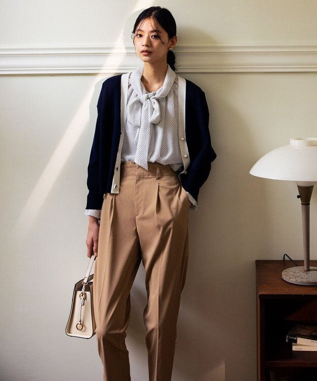 組曲 S 【前後着用可】サッカードビードットプリント ブラウス アイボリー系5