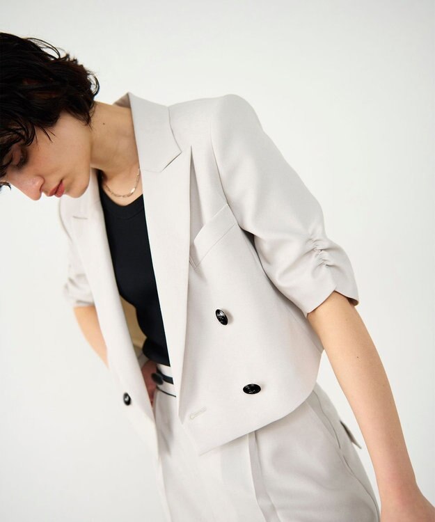 GRACE CONTINENTAL ショートテーラージャケット ベージュ