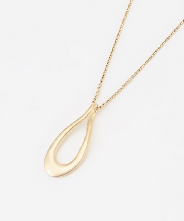 J.PRESS LADIES オーバルドロップ ネックレス ゴールド系