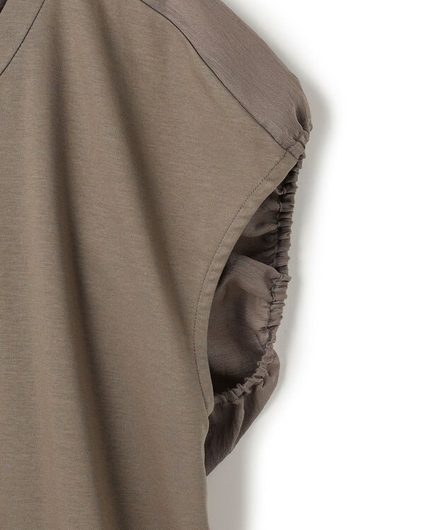 BEIGE， ZEOLITE / バックツイスト コンビトップス Taupe