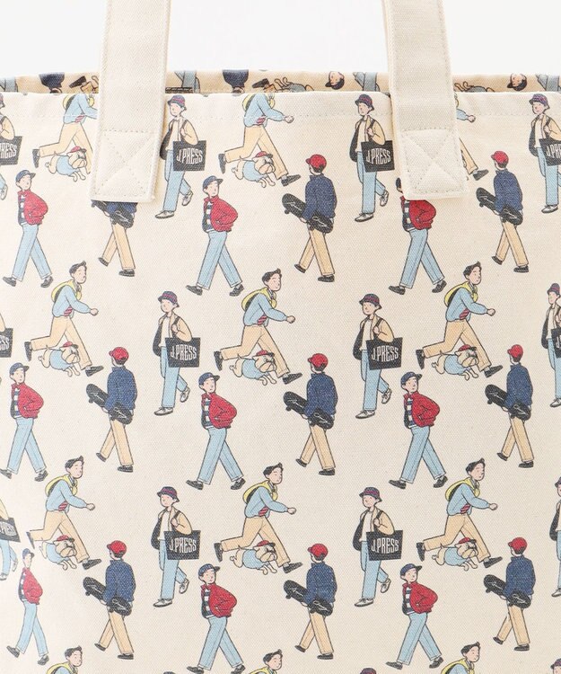 J.PRESS MEN 【AaronChang】【UNISEX】プリント トートバッグ ホワイト系5