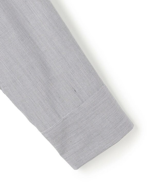 ICB L 【洗える】レイヤードシャーティング ブラックストライプ系