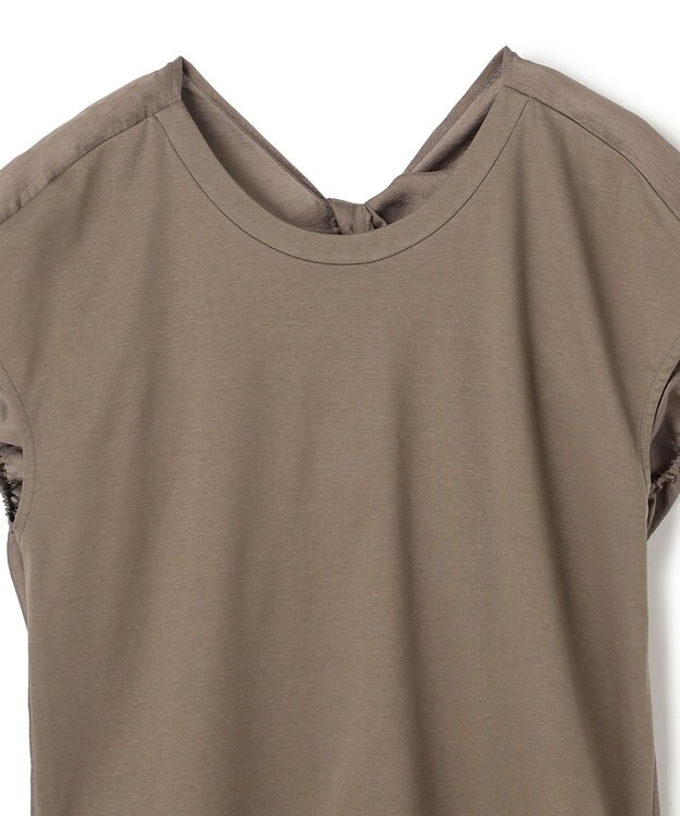 BEIGE， ZEOLITE / バックツイスト コンビトップス Taupe