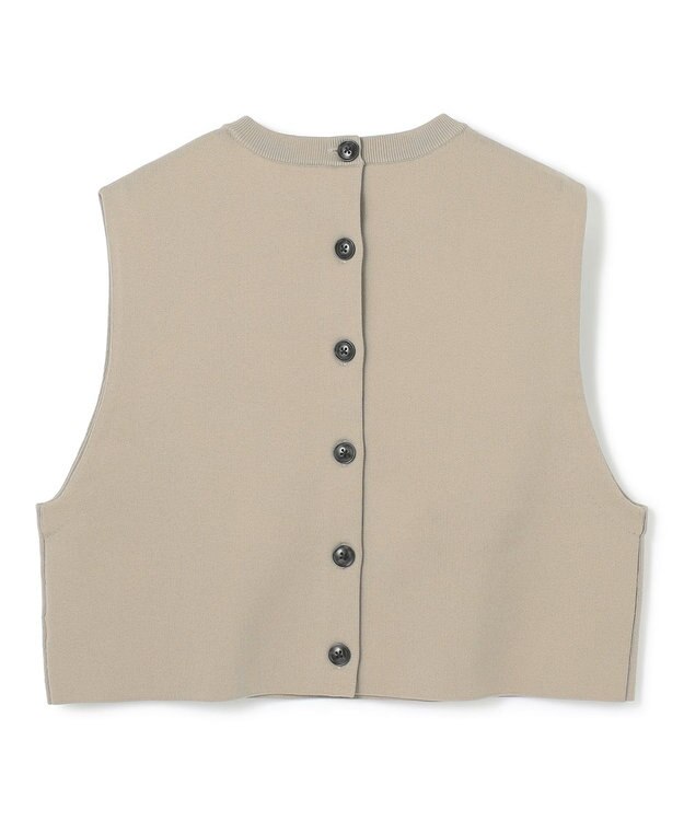 UNFILO フォルムニット クロップドベスト カーキ