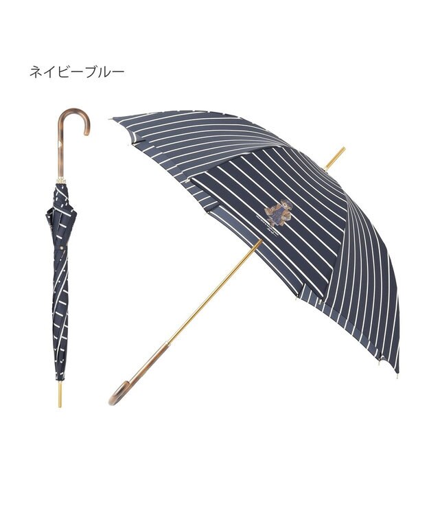 MOONBAT POLO RALPH LAUREN 長傘 ボーダーストライプ POLO BEAR ネイビーブルー