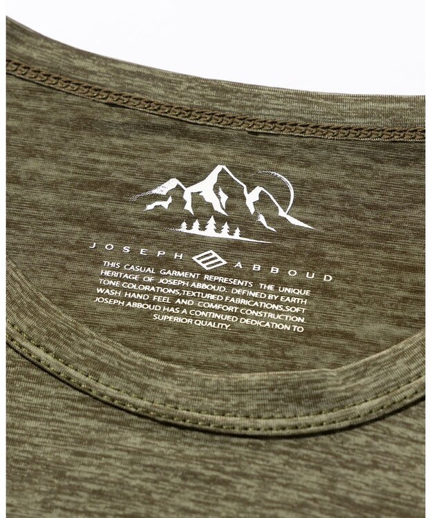 JOSEPH ABBOUD MOUNTAIN 【接触冷感・男女兼用】 クールスキンガードTシャツ カーキ系