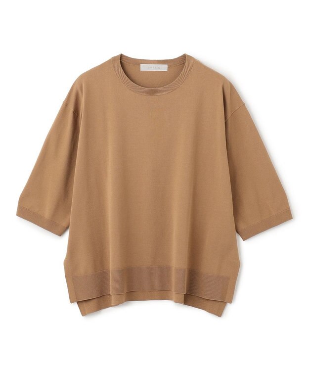 UNFILO L マイビューティニット ハーフスリーブ キャメル