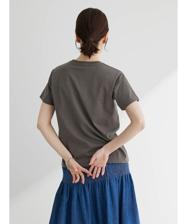 Green Parks ・Ｐｅｔｉｔ　Ｆｌｅｕｒ　ロゴ刺繍Ｔシャツ Charcoal Gray