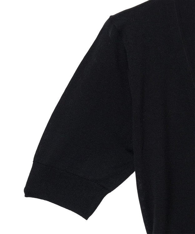 JOSEPH 【洗える】スーパーファインコットンシルク　ショートスリーブカーディガン Black