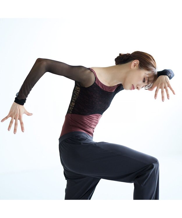 Chacott ◎【AKANE TAKADA】ロングスリーブレオタード テラコッタ