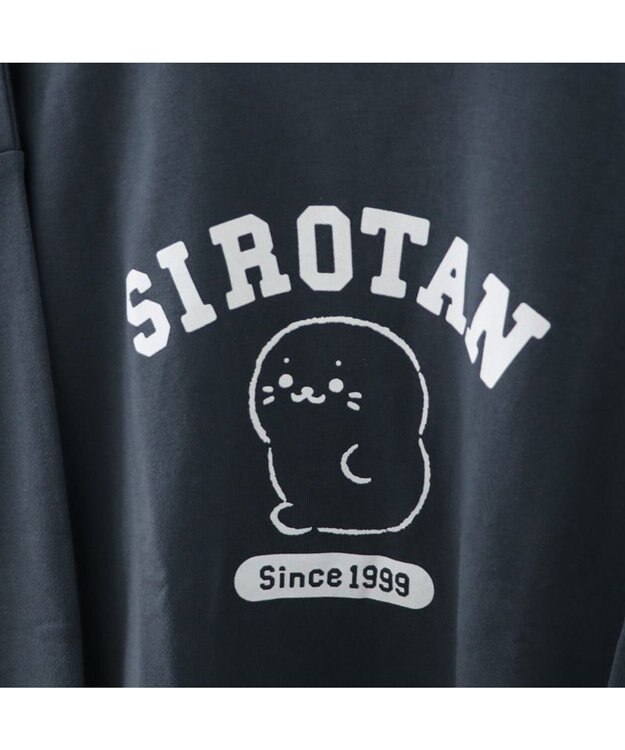 Mother garden しろたん フロッキープリント トレーナー ユニセックス ブラック