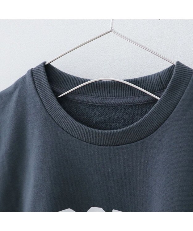 Mother garden しろたん フロッキープリント トレーナー ユニセックス ブラック