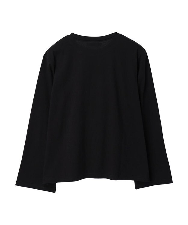 Green Parks ・Ｐｅｔｉｔ　Ｆｌｅｕｒ　ロゴｐｔフレアスリーブロンＴ Black
