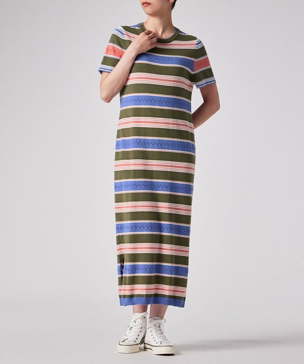 Paul Smith マルチボーダー ニットワンピース マルチカラー