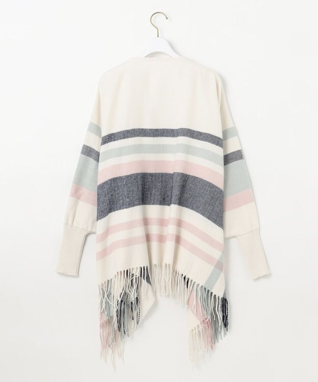 ANY SIS チェック ポンチョ ブルー系チェック