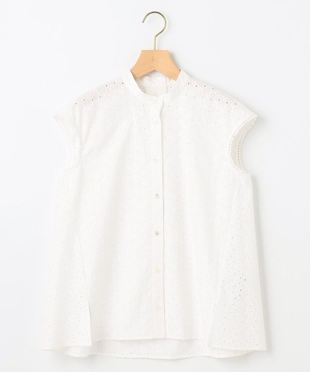 組曲 L エンブロイダリーレースノースリーブ ブラウス アイボリー系