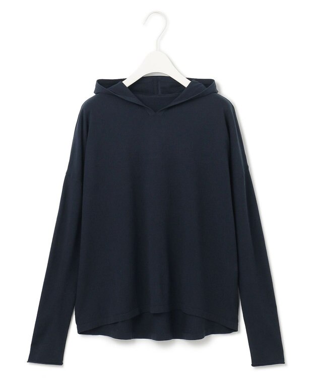 ICB L 【洗える】 ヴィスコースワイド デザインニットプルオーバー ネイビー系