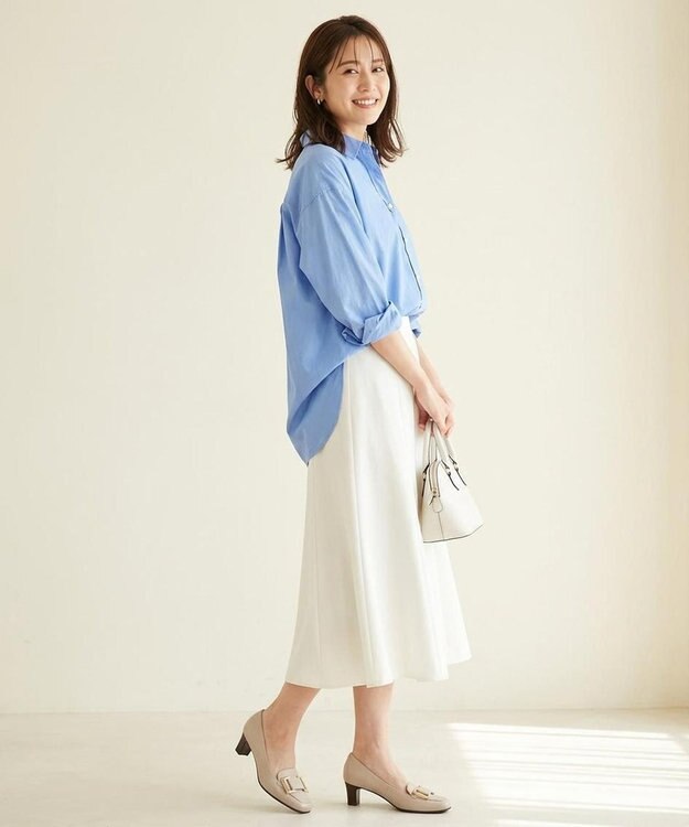 Pointer 【5.5cmヒール】日本製 本革バックルパンプス トープ