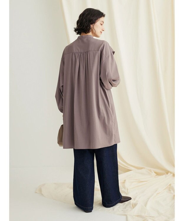 CRAFT STANDARD BOUTIQUE レーヨンデシンフリルチュニック Mocha