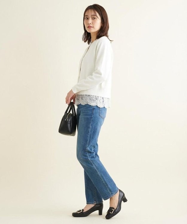 Pointer 【5.5cmヒール】日本製 本革バックルパンプス ブラック