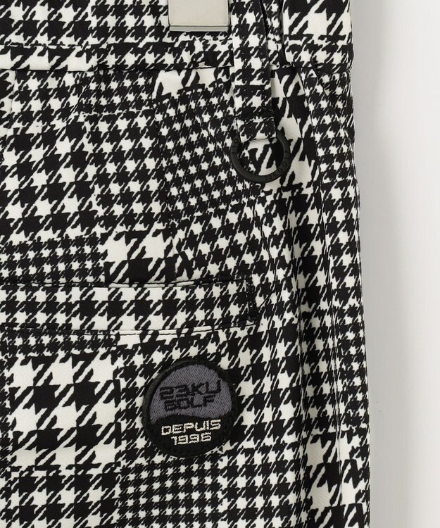 23区GOLF フレンチシックなスタイリングに！【WOMEN】チェック柄 テーパードパンツ ブラック系3