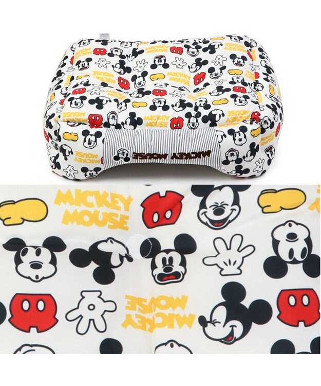 PET PARADISE ディズニー ミッキーマウス アイコン柄 四角  クール カドラーベッド（57×45cm） 水色