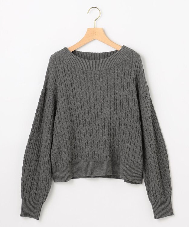 組曲 S 【加藤ローサさん着用】コットンカシミヤMIX ケーブル ニット 【WEB限定】グレー系9