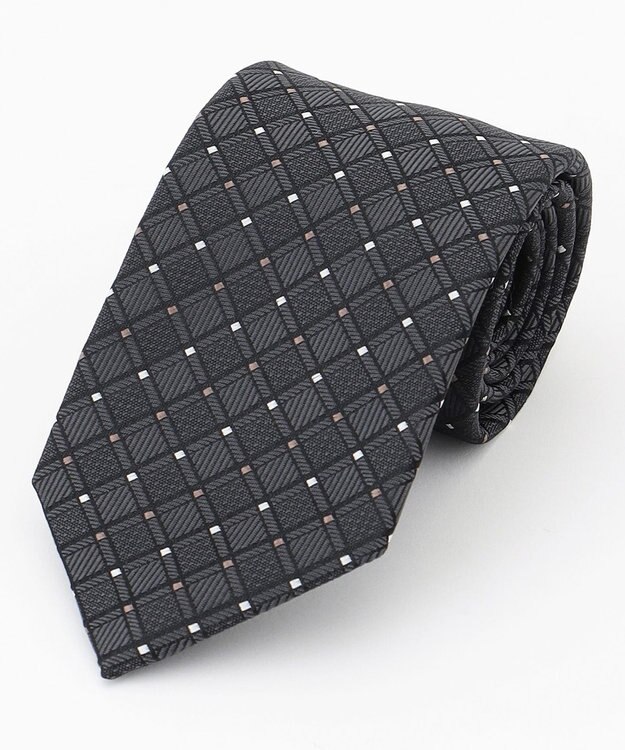 JOSEPH HOMME スクウェアドット　ネクタイ グレー系3