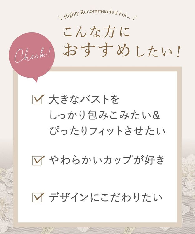 Wing ブラジャー Wing Lesiage 安定感のあるつけごこち 綿混素材(肌側) 【5010シリーズ】 フルカップブラ Hカップまで対応 大きいサイズ PB5010 ウイング／ワコール クリーム