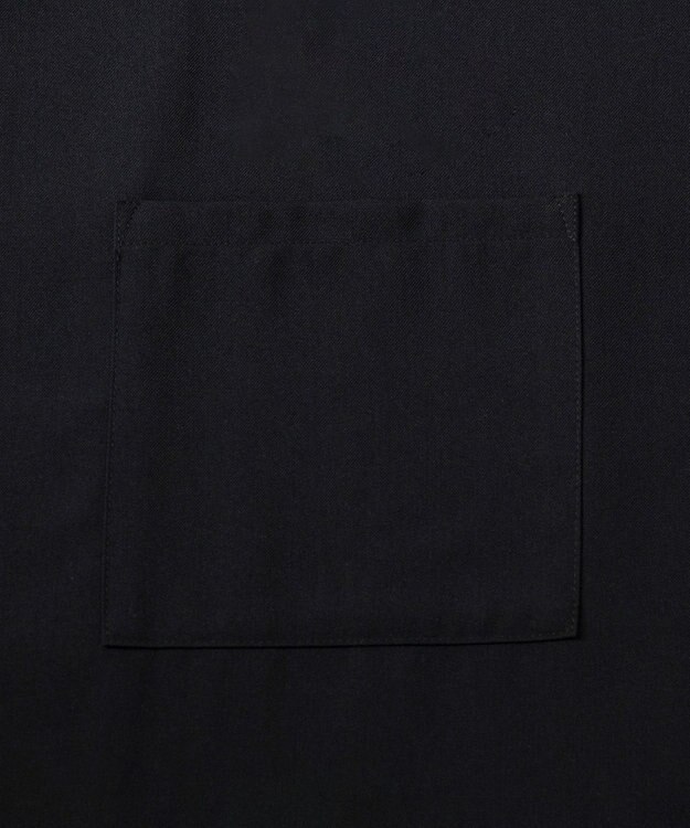 WEGO 【速乾/シワになりにくい】ドライポリオープンカラーシャツ(S) ブラック