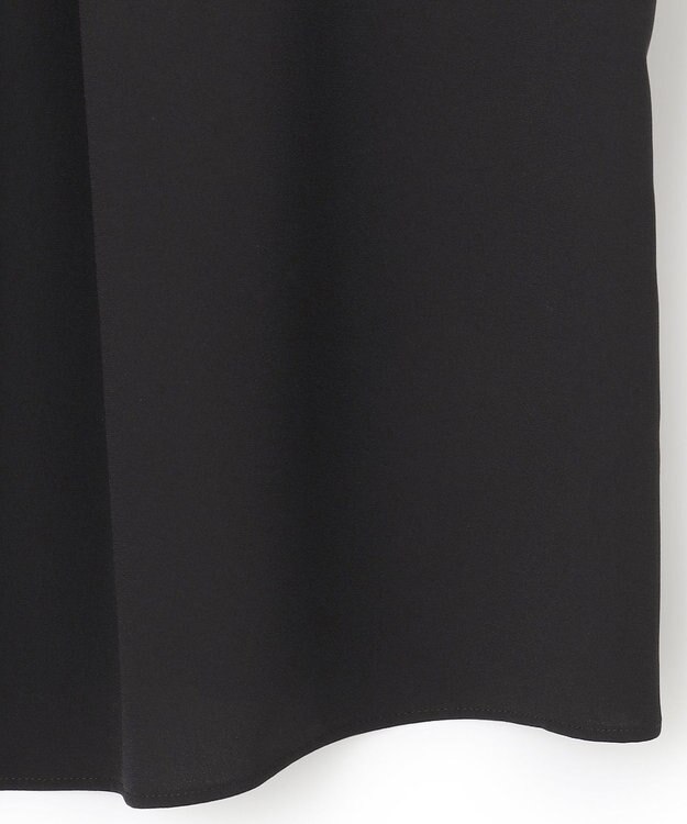 ICB L 【洗える】 ストレッチジョーゼット ブラウス ブラック系