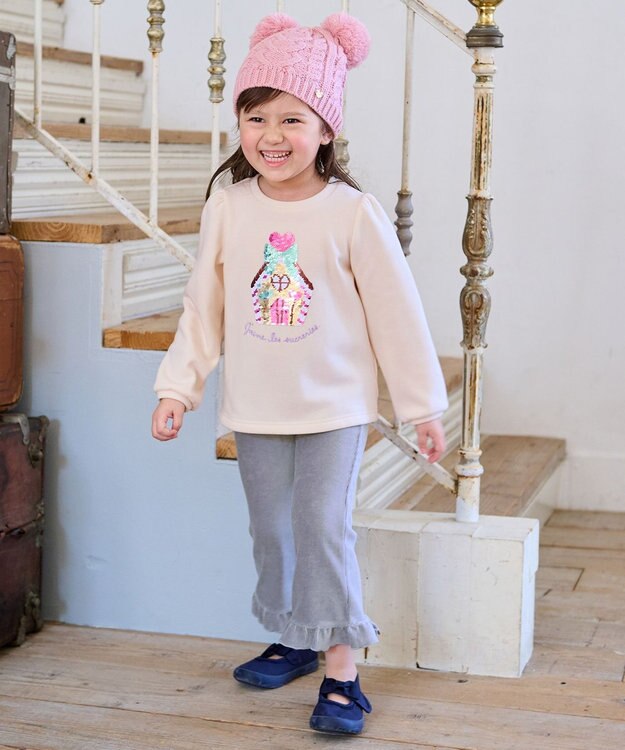 ANY KIDS 裏シャギーミラクルスパンコールトレーナー エクリュ（お菓子の家×香水）