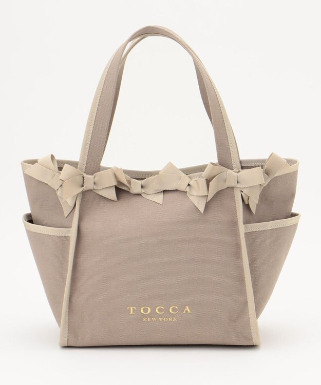 TOCCA OCTUPLE RIBBON TOTE M トートバッグ M ライトグレー系