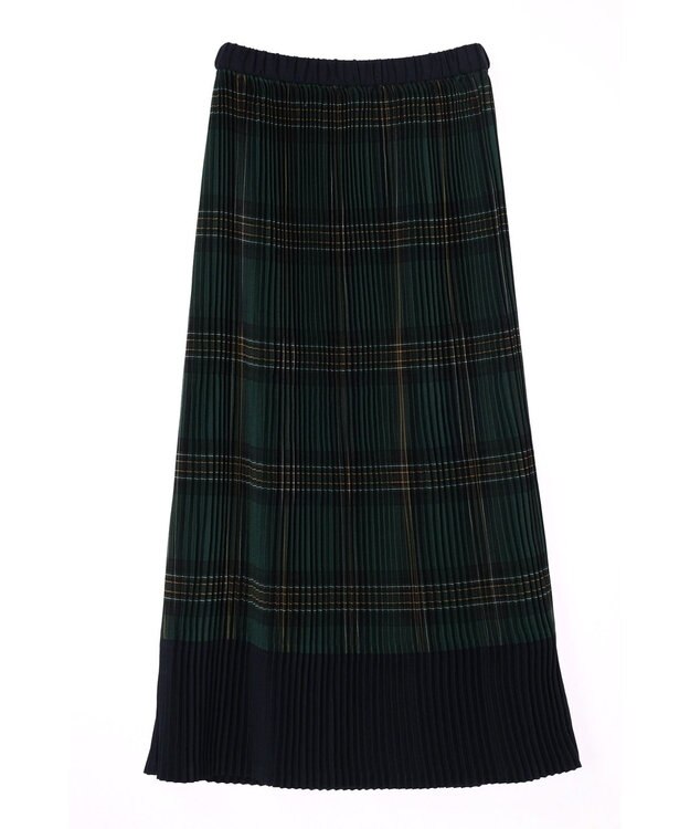 CRAFT STANDARD BOUTIQUE 配色チェックプリーツスカート Check Green