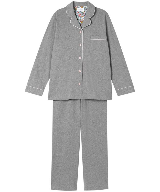 une nana cool 【綿100％】ハイゲージ天竺パジャマ　ＭＡＤＥ　ＷＩＴＨ　ＬＩＢＥＲＴＹ　ＦＡＢＲＩＣ LG