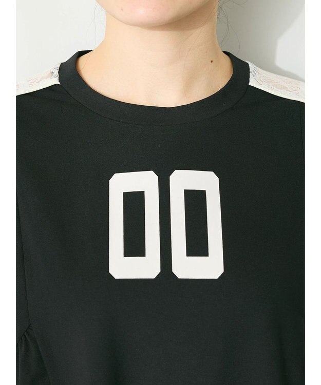 CRAFT STANDARD BOUTIQUE 接触冷感/UVカット/レースライン入りチュニック Black