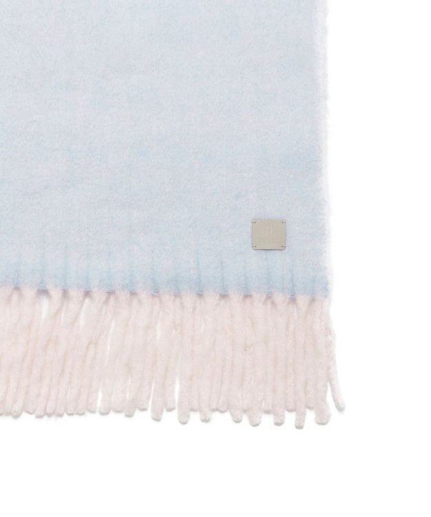 MOONBAT 【WEB限定】FURLA シャギーボリュームマフラー/幅40cm サックスブルー