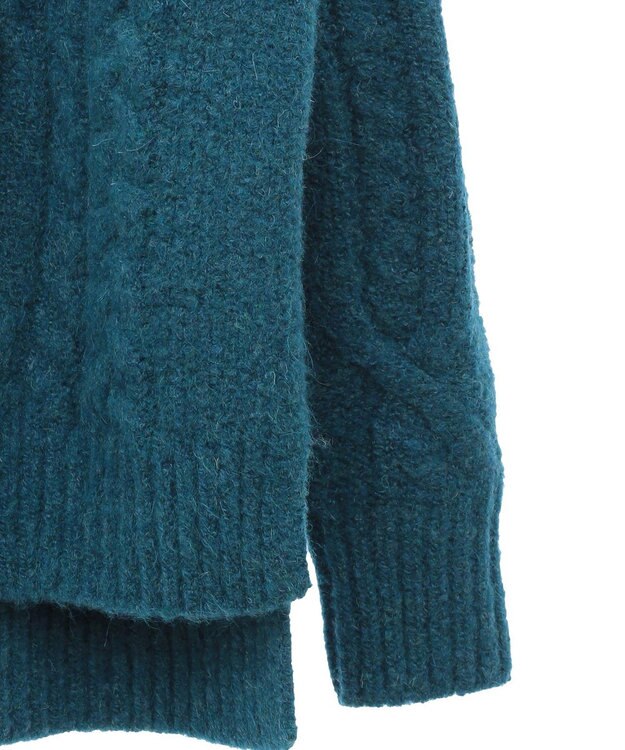 AMERICAN HOLIC ローゲージアラン柄ニットプルオーバー Green