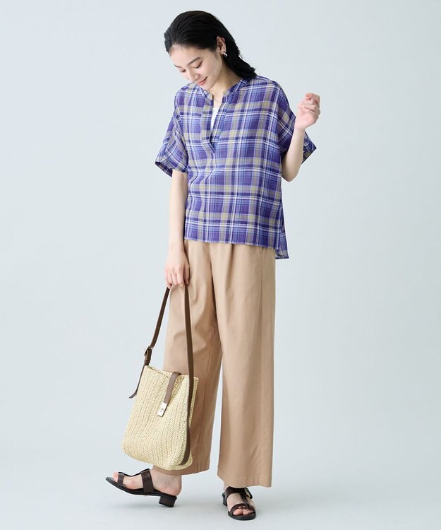 ANY 7daysデイリータックワイドパンツ ベージュ